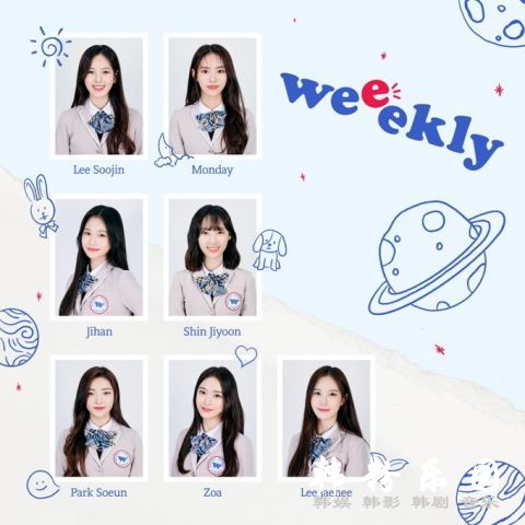 新女团组合名为「Weeekly」并公开7名出道成员的信息