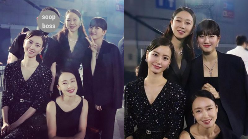 SOOP花田之四位女神聚首百想!全度妍-孔晓振-郑有美-秀智黑装合影