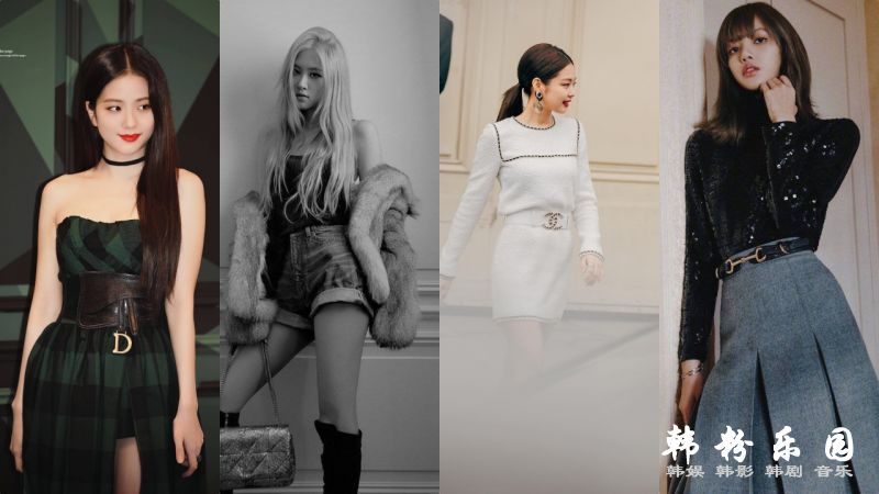 BLACKPINK成员Jennie、Rose、Jisoo Lisa，4人4色代言高奢品牌