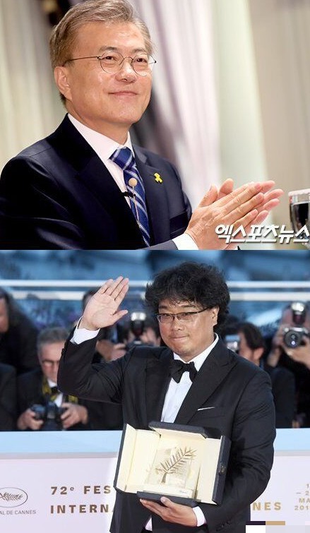文在寅发文贺奉俊昊得金棕榈：无上荣耀