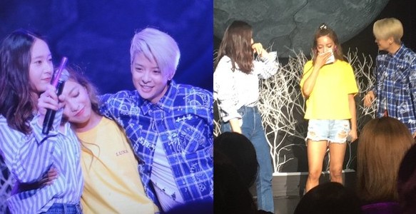 Amber与Krystal冲上台  Luna演唱会掩面爆哭