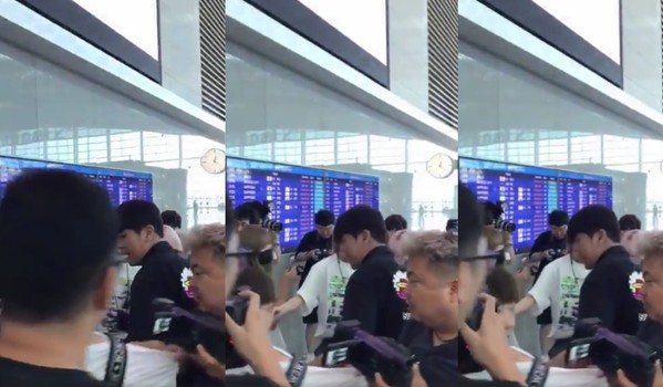 泰妍女经纪人被男记者暴力拉衣服 险酿机场混乱