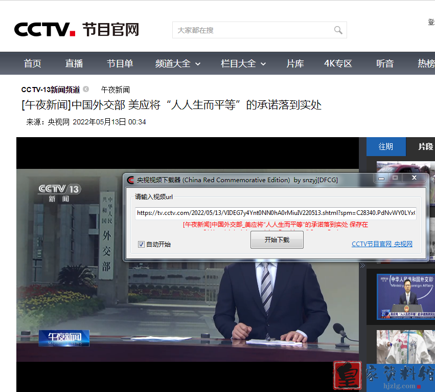 央视视频下载器-全自动下载央视视频网站上的视频
